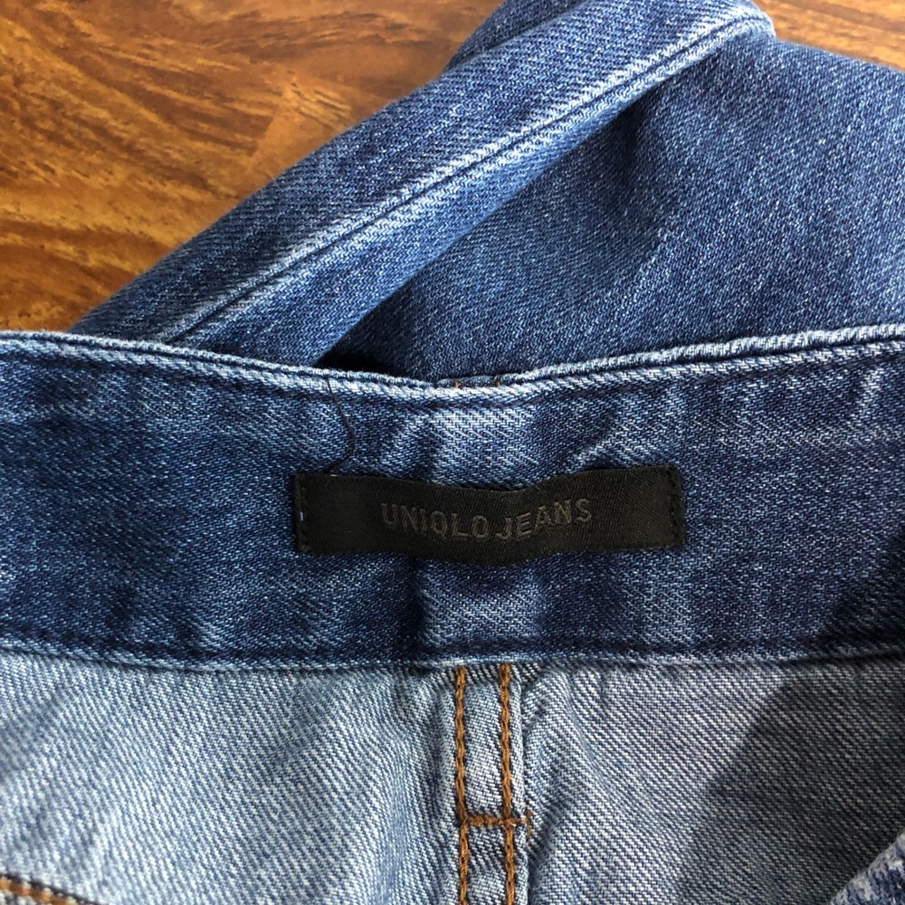 Uniqlo Womens Tapered Belted Pleated Jeans Size‎ 26 Blue MISSING BELT - Picture 4 of 15